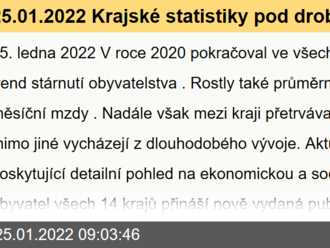 25.01.2022 Krajské statistiky pod drobnohledem