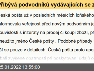 Přibývá podvodníků vydávajících se za Českou poštu