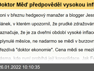 Doktor Měď předpověděl vysokou inflaci a ta přišla. Jakým směrem ukáže teď?