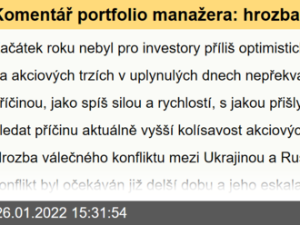 Komentář portfolio manažera: hrozba válečného konfliktu a technologická bublina