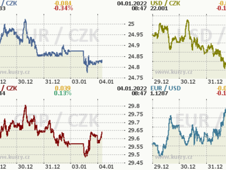 Koruna se posunula do blízkosti 24,80 EUR/CZK