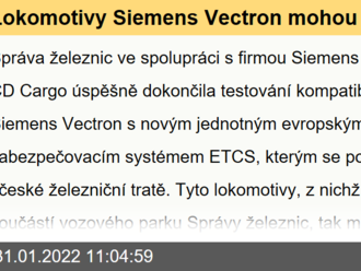 Lokomotivy Siemens Vectron mohou jezdit pod dohledem systému ETCS