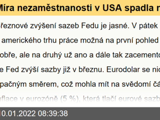 Míra nezaměstnanosti v USA spadla na 3,9 %