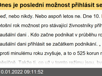 Dnes je poslední možnost přihlásit se k paušální dani. Nevyplatí se ale všem živnostníkům