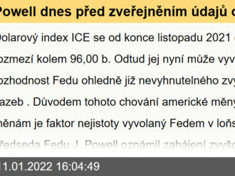 Powell dnes před zveřejněním údajů o inflaci pravděpodobně trhy neotřese