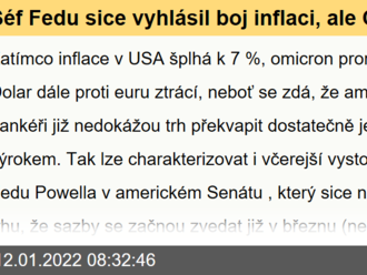 Šéf Fedu sice vyhlásil boj inflaci, ale QE poběží zřejmě i v únoru