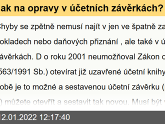 Jak na opravy v účetních závěrkách?