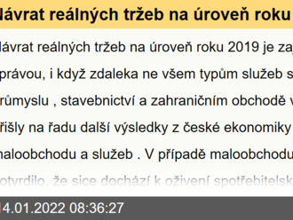 Návrat reálných tržeb na úroveň roku 2019 je zajisté dobrou zprávou, i když zdaleka ne všem typům služeb se už podařil. - Ranní glosa: Služby konečně na úrovni roku 2019