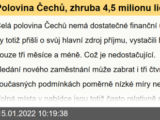 Polovina Čechů, zhruba 4,5 milionu lidí, nemá dostatečné úspory. Během rekordní inflace letošního roku mohou velmi trpět, hrozí růst kriminality