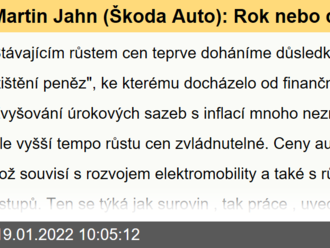 Martin Jahn  : Rok nebo dva vyšší inflace zvládneme, ekonomika jen dohání inflačně chudou dekádu