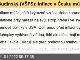 Budinský  : Inflace v Česku může být i dvojciferná, podstatné ale bude, jak dlouho budou ceny růst vysokým tempem