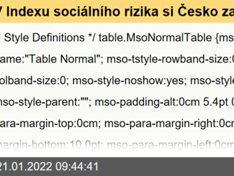 V Indexu sociálního rizika si Česko za loňský rok polepšilo o 14 pozic  