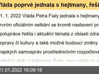 Vláda poprvé jednala s hejtmany, řešili zdravotnictví i opravy silnic II. a III. tříd