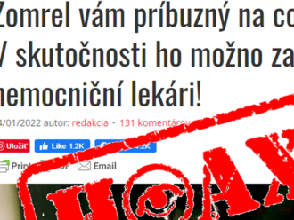 Sporný web šíri hoax: Ľudí nezabil kovid, ale lekári remdesivirom