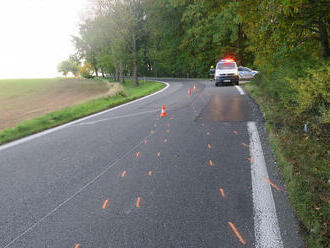 U Plíškovic zemřel motorkář, se strojem narazil v zatáčce do stromu