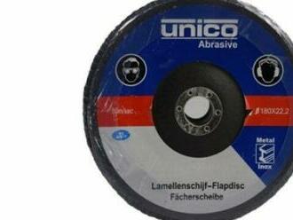 Leštiaci kotúč Unico Abrasive 180x22,2mm/ ZA60/ 5 ks s vysokým leštiacim výkonom.