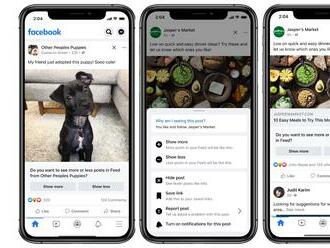Facebook spúšťa novú funkciu prispôsobenia obsahu