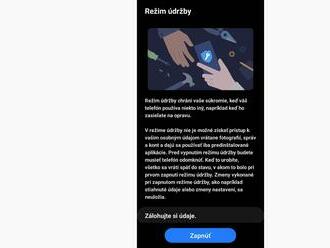 Režim údržby od Samsungu umožní ukryť citlivé a osobné informácie