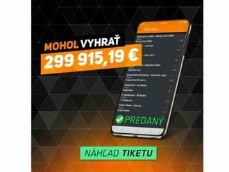 Mohol vyhrať 300 000 €…