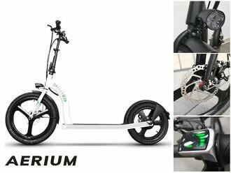 Recenze elektrokoloběžky AERIUM E350 Big Wheel. Nabízí komfort v každém terénu