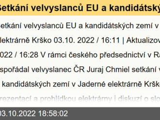 Setkání velvyslanců EU a kandidátských zemí v Jaderné elektrárně Krško