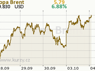 Cena ropy WTI vzrostla téměř o 5 %