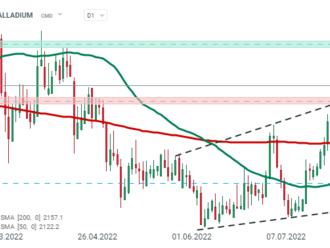 Palladium po zlepšení tržního sentimentu roste o 5 %