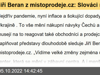 Jiří Beran z mistoprodeje.cz: Slováci nás v retailu výrazně přeběhli