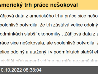 Americký trh práce nešokoval