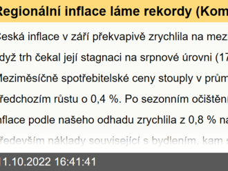 Regionální inflace láme rekordy  