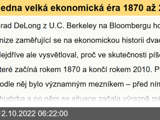 Jedna velká ekonomická éra 1870 až 2010 - DeLong