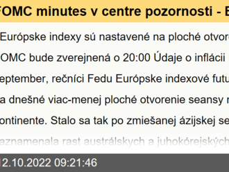 FOMC minutes v centre pozornosti - Ekonomický kalendár