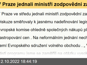 V Praze jednali ministři zodpovědní za energetiku