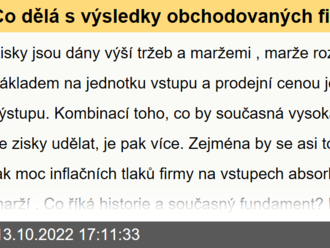 Co dělá s výsledky obchodovaných firem vysoká inflace?