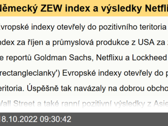 Německý ZEW index a výsledky Netflixu - Ekonomický kalendář