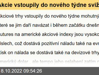 Akcie vstoupily do nového týdne svižným růstem. Pomáhají lepší výsledky bank. - Ranní komentář