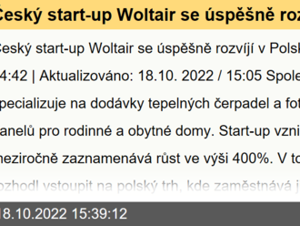 Český start-up Woltair se úspěšně rozvíjí v Polsku