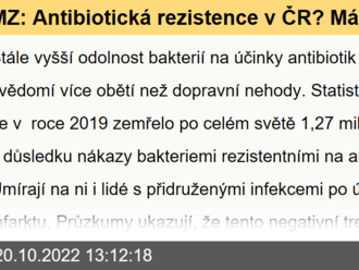 MZ: Antibiotická rezistence v ČR? Máme ještě značné rezervy, shodují se lékaři