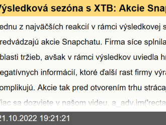 Výsledková sezóna s XTB: Akcie Snapchatu dnes kolabujú o 29 %, od maxím sú už - 90 %   - VIDEO