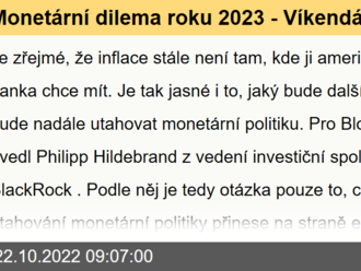 Monetární dilema roku 2023 - Víkendář