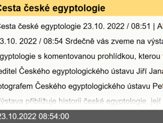 Cesta české egyptologie