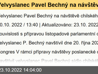 Velvyslanec Pavel Bechný na návštěvě chilského Kongresu