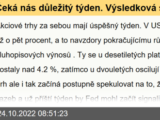 Čeká nás důležitý týden. Výsledková sezóna v plném proudu, makro a ECB - Ranní komentář