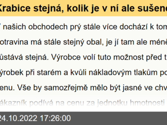 Krabice stejná, kolik je v ní ale sušenek?