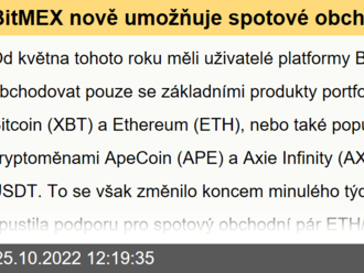 BitMEX nově umožňuje spotové obchodování pro ETH/XBT