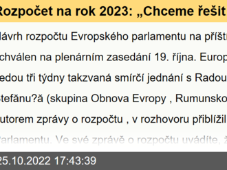 Rozpočet na rok 2023: „Chceme řešit energetickou krizi, válku a ekonomiku“  