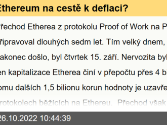 Ethereum na cestě k deflaci?