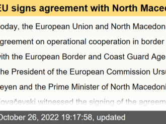 EU signs agreement with North Macedonia - Border management