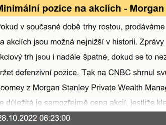 Minimální pozice na akciích - Morgan Stanley