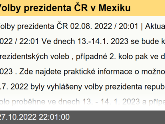 Volby prezidenta ČR  v Mexiku